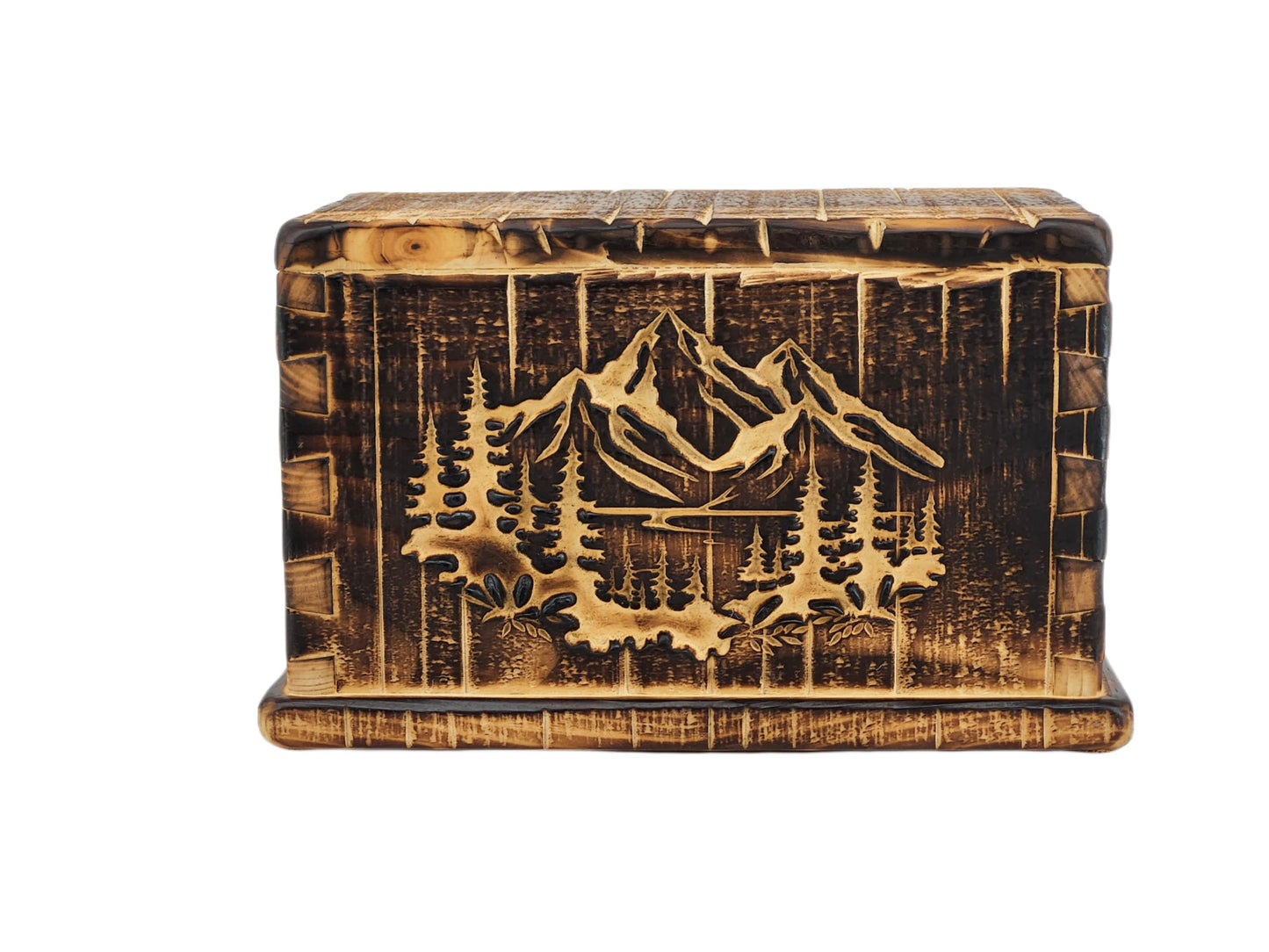 Rustic Flame Chiseled Urn