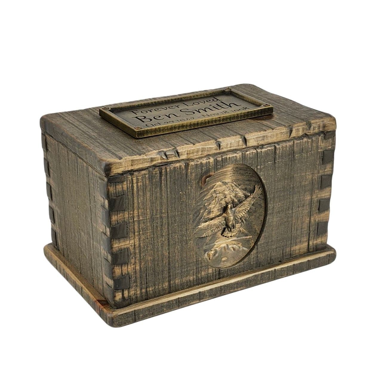 Rustic Woodsman Carved Urn