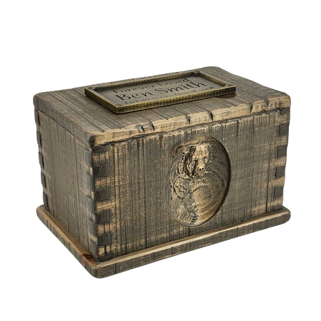 Rustic Woodsman Carved Urn