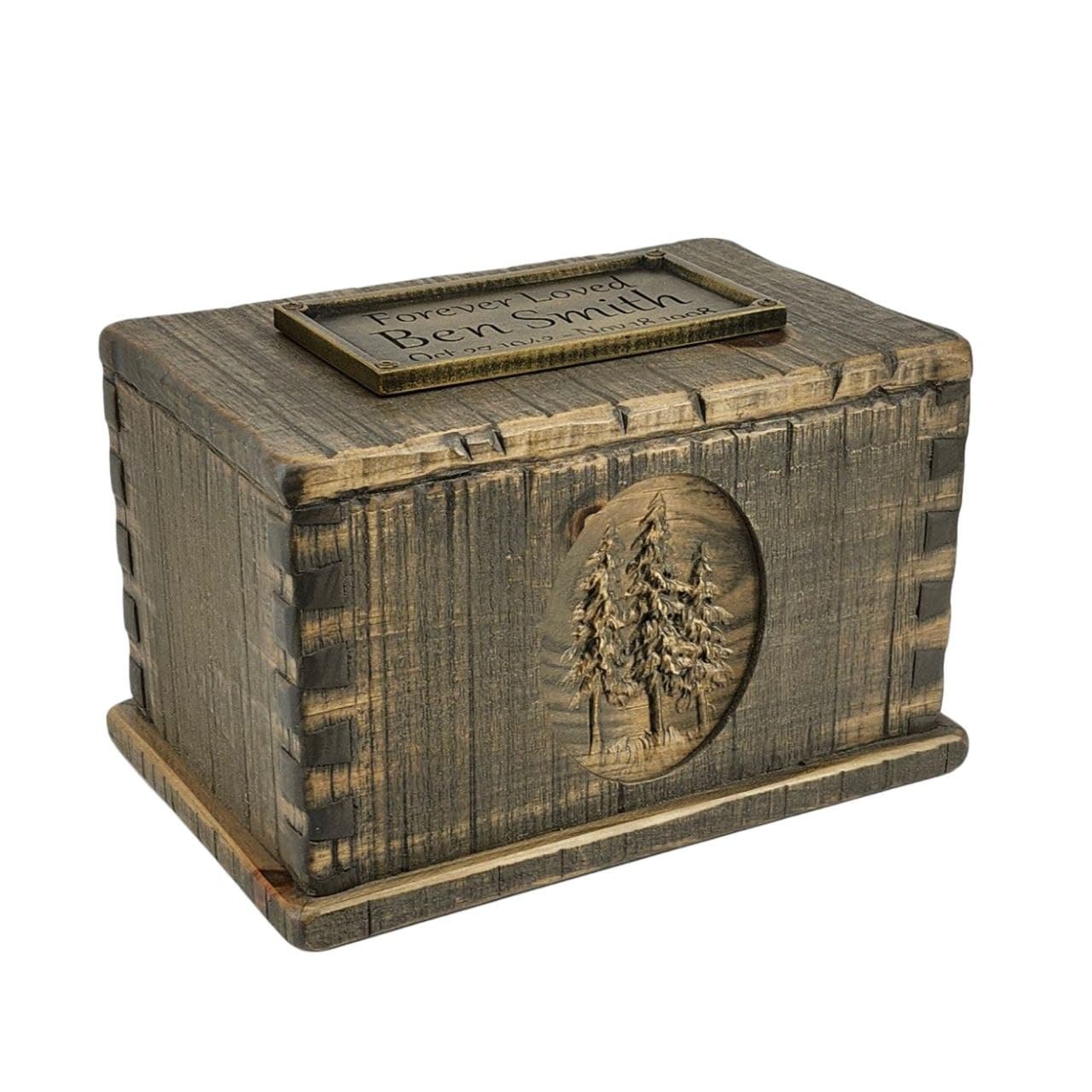 Rustic Woodsman Carved Urn
