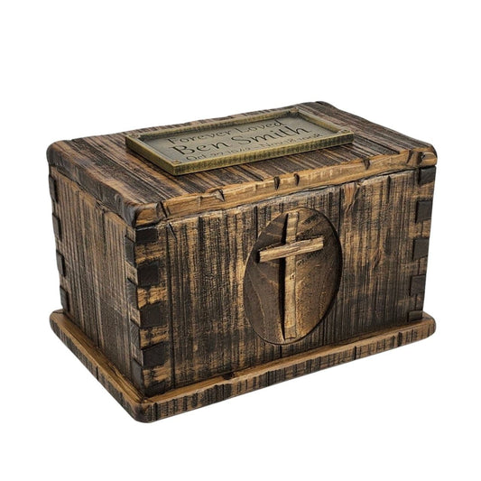 Rustic Vintage Carved Urn