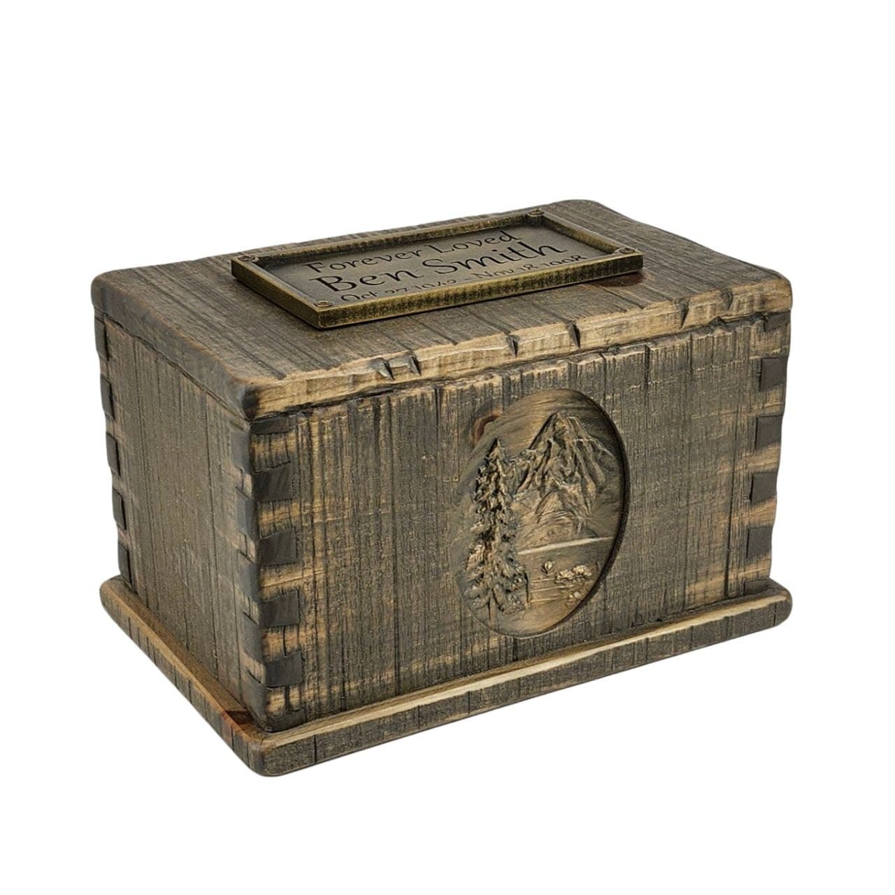 Rustic Woodsman Carved Urn