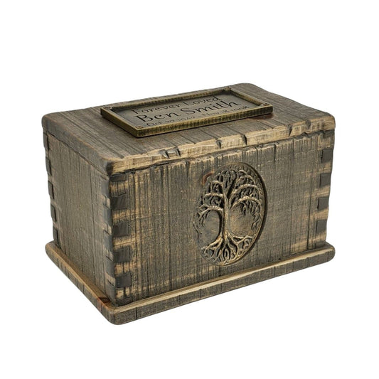 Rustic Woodsman Carved Urn